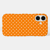 Oranje en witte poka Dots Case-Mate iPhone Case (Achterkant (horizontaal))