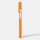 Oranje en witte poka Dots Case-Mate iPhone Case (Achterkant / Links)