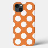 Oranje en witte poka Dots Case-Mate iPhone Case (Achterkant)