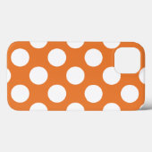 Oranje en witte poka Dots Case-Mate iPhone Case (Achterkant (horizontaal))