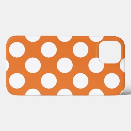 Oranje en witte poka Dots Case-Mate iPhone Case (Achterkant (horizontaal))