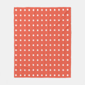 Oranje en witte poka Dots Fleece Deken (Voorkant)