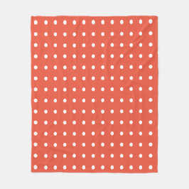 Oranje en witte poka Dots Fleece Deken