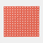 Oranje en witte poka Dots Fleece Deken (Voorkant (Horizontaal))