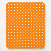 Oranje en witte poka Dots Muismat (Voorkant)