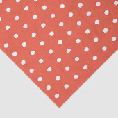 Oranje en witte poka Dots Tissuepapier (Detail)