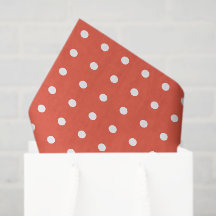 Oranje en witte poka Dots
