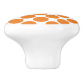 Oranje en witte poka punt Ceramic Knob Keramische Knop (Zijkant)