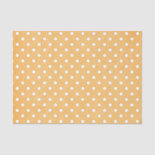 ORANJE EN WITTE POLKA DOTS TISSUEPAPIER (Voorkant)