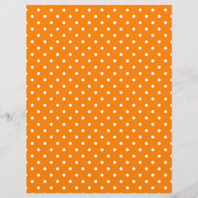Oranje en witte polka stippen (Voorkant)