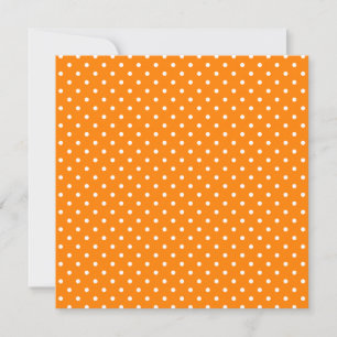 Oranje en witte polka stippen Blank Kaart
