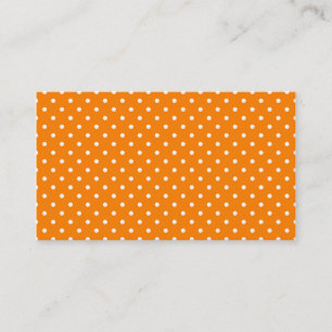 Oranje en witte polka stippen visitekaartje