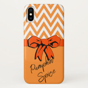 Oranje en witte pompoen spice Faux Bow, speciaal g Case-Mate iPhone Case
