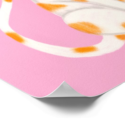 Oranje en witte Posters (Hoek)