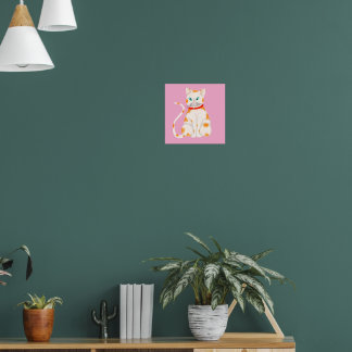 Oranje en witte Posters