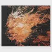 Oranje en witte rook cadeaupapier (Vlak)