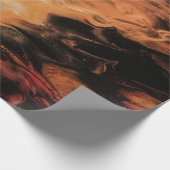 Oranje en witte rook cadeaupapier (Hoek)