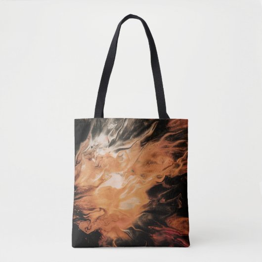 Oranje en witte rook tote bag (Voorkant)