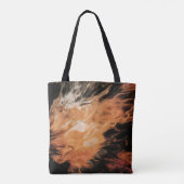 Oranje en witte rook tote bag (Achterkant)