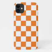 Oranje En Witte Schaakbordruit Patroon Case-Mate iPhone Case (Achterkant)