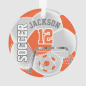 Oranje en witte ⚽ sport ornament (achterkant)