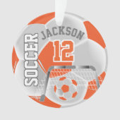 Oranje en witte ⚽ sport ornament (voorkant)