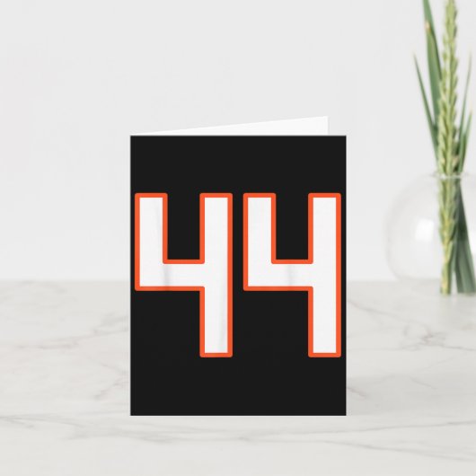 Oranje En Witte Srts Nummer 44 Jersey Uniform Pla Kaart (Voorkant)