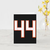 Oranje En Witte Srts Nummer 44 Jersey Uniform Pla Kaart (Gele Bloem)