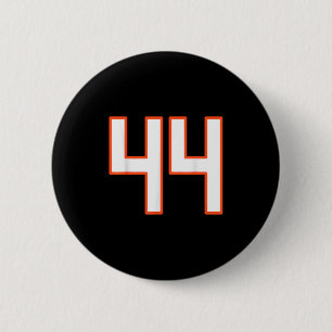 Oranje en witte Srts nummer 44 jersey uniform pla Ronde Button 5,7 Cm