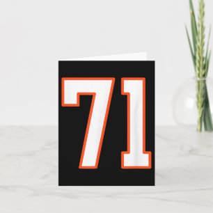 Oranje En Witte Srts Nummer 71 Jersey Uniforme Pla Kaart