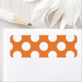 Oranje en Witte Stippen Etiket (Insitu)