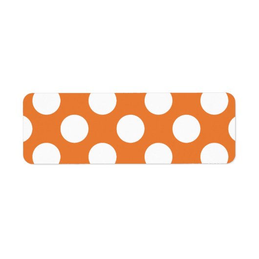 Oranje en Witte Stippen Etiket (Voorkant)