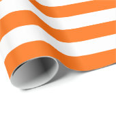 Oranje en witte streep cadeaupapier (Rol Hoek)