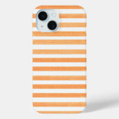 Oranje en witte streep Case-Mate iPhone case (Achterkant)