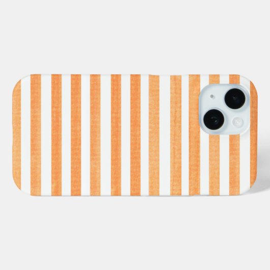 Oranje en witte streep Case-Mate iPhone case (Achterkant (horizontaal))