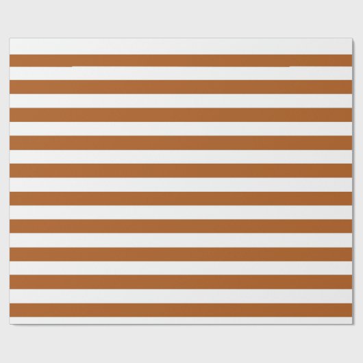 Oranje en witte strepen cadeaupapier (Vlak)