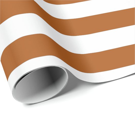 Oranje en witte strepen cadeaupapier (Rol Hoek)