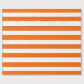 Oranje en witte strepen cadeaupapier (Vlak)