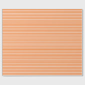 Oranje en witte strepen cadeaupapier (Vlak)