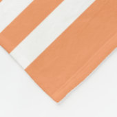 Oranje en witte strepen fleece deken (Hoek)