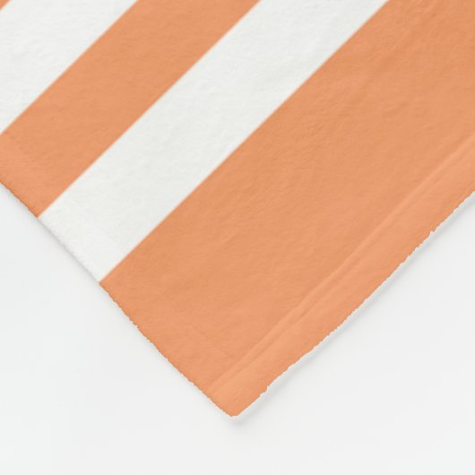 Oranje en witte strepen fleece deken (Hoek)