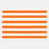 Oranje en witte strepen inpakpapier vel (Voorkant 2)