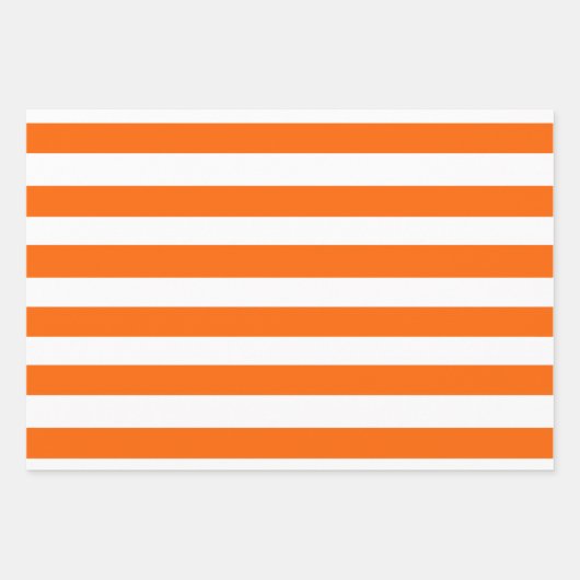 Oranje en witte strepen inpakpapier vel (Voorkant)