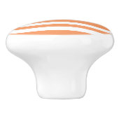 Oranje en witte strepen keramische knop (Zijkant)