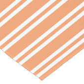 Oranje en witte strepen lange tafelloper (Hoek)