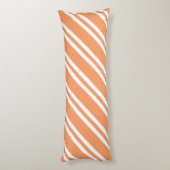 Oranje en witte strepen lichaamskussen (Achterkant (Verticaal))