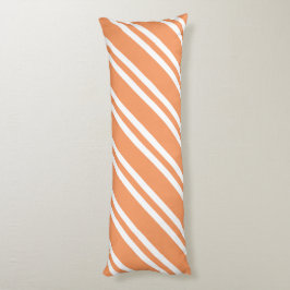 Oranje en witte strepen lichaamskussen