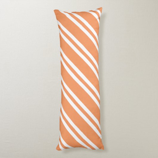 Oranje en witte strepen lichaamskussen (Achterkant (Verticaal))