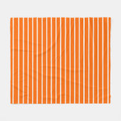 Oranje en witte strepen ontwerp fleece deken (Voorkant (Horizontaal))