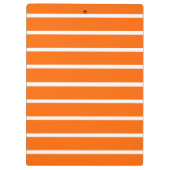 Oranje en witte strepen ontwerp klembord (Achterkant)
